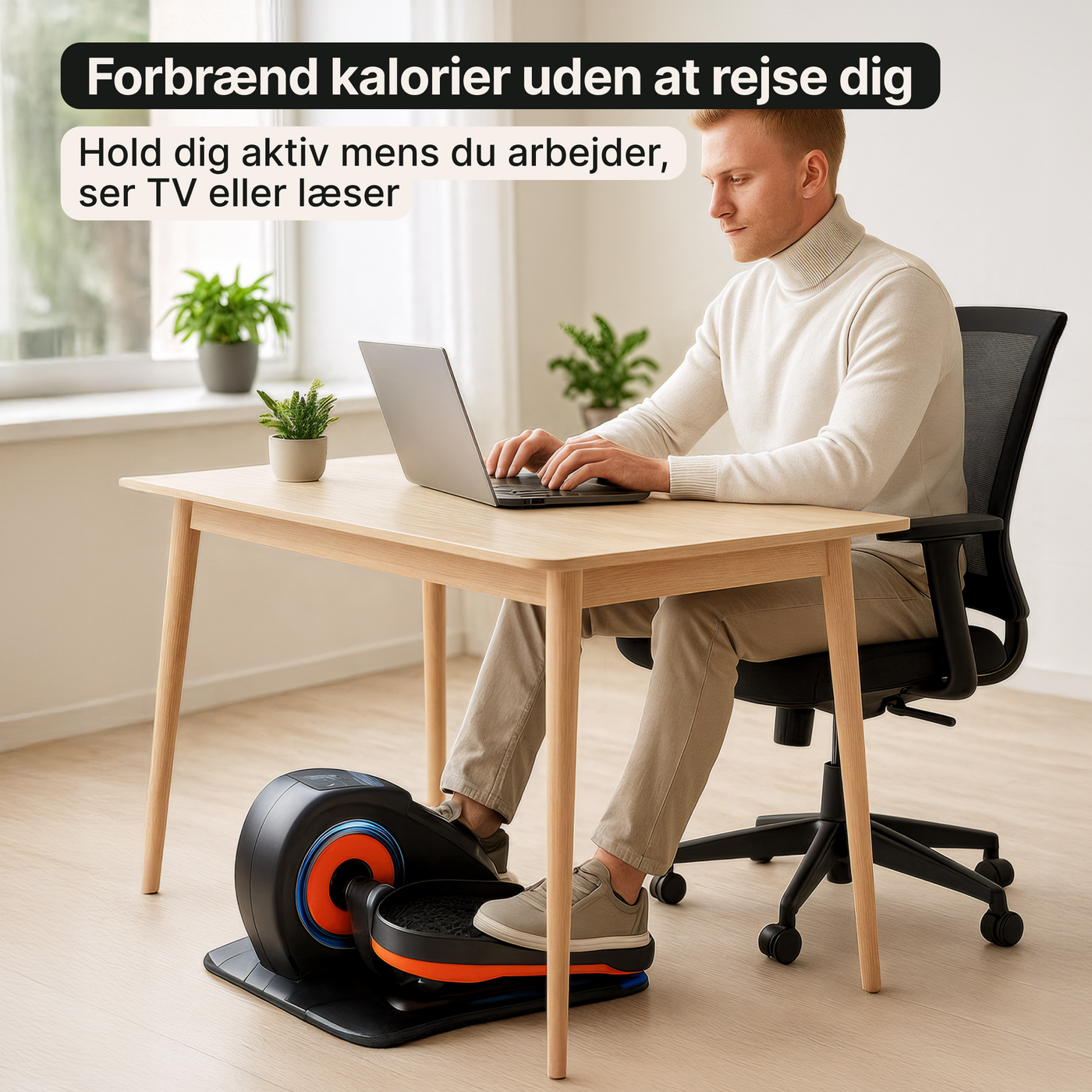 Elliptisk pedaltræner med fjernbetjening