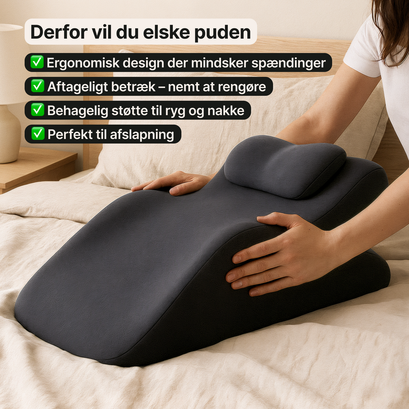 Ergonomisk Ryg- og Nakkepude - Optimal støtte for bedre kropsholdning