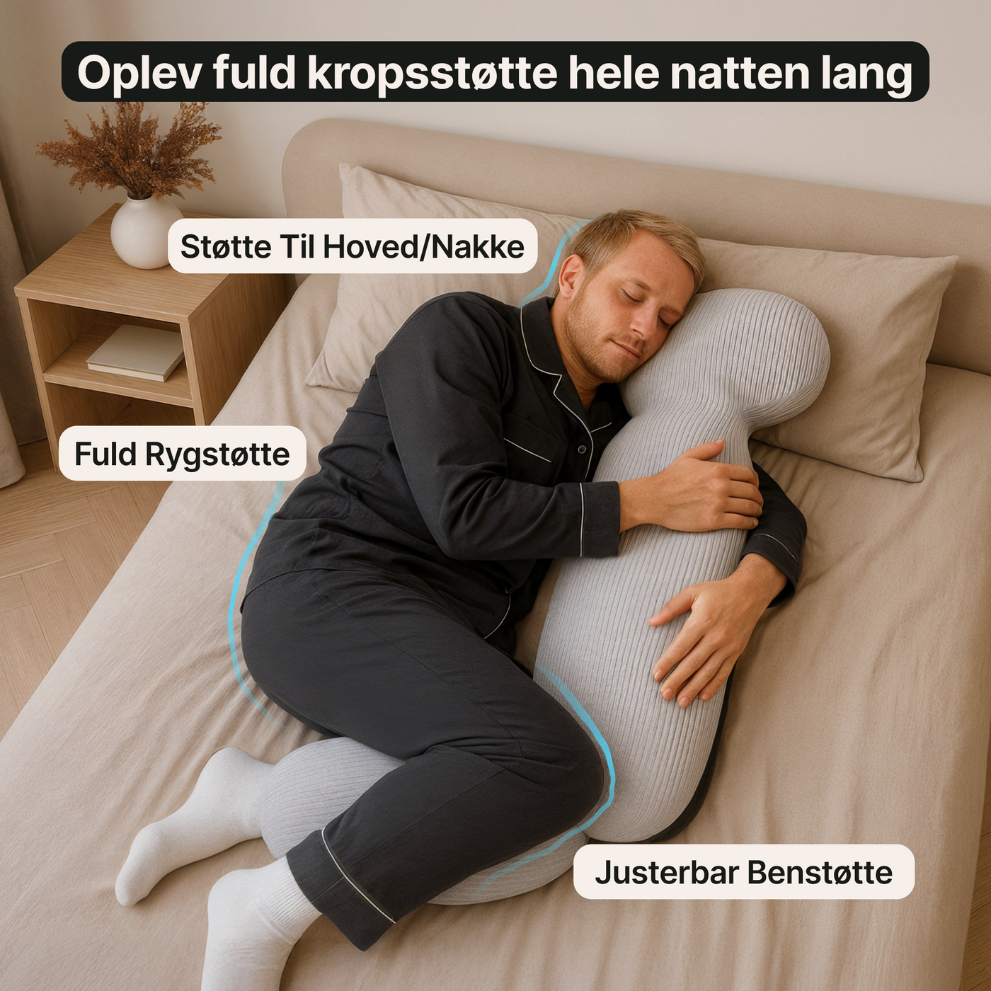 Ergopillow – Ergonomisk pude til sidesøvn