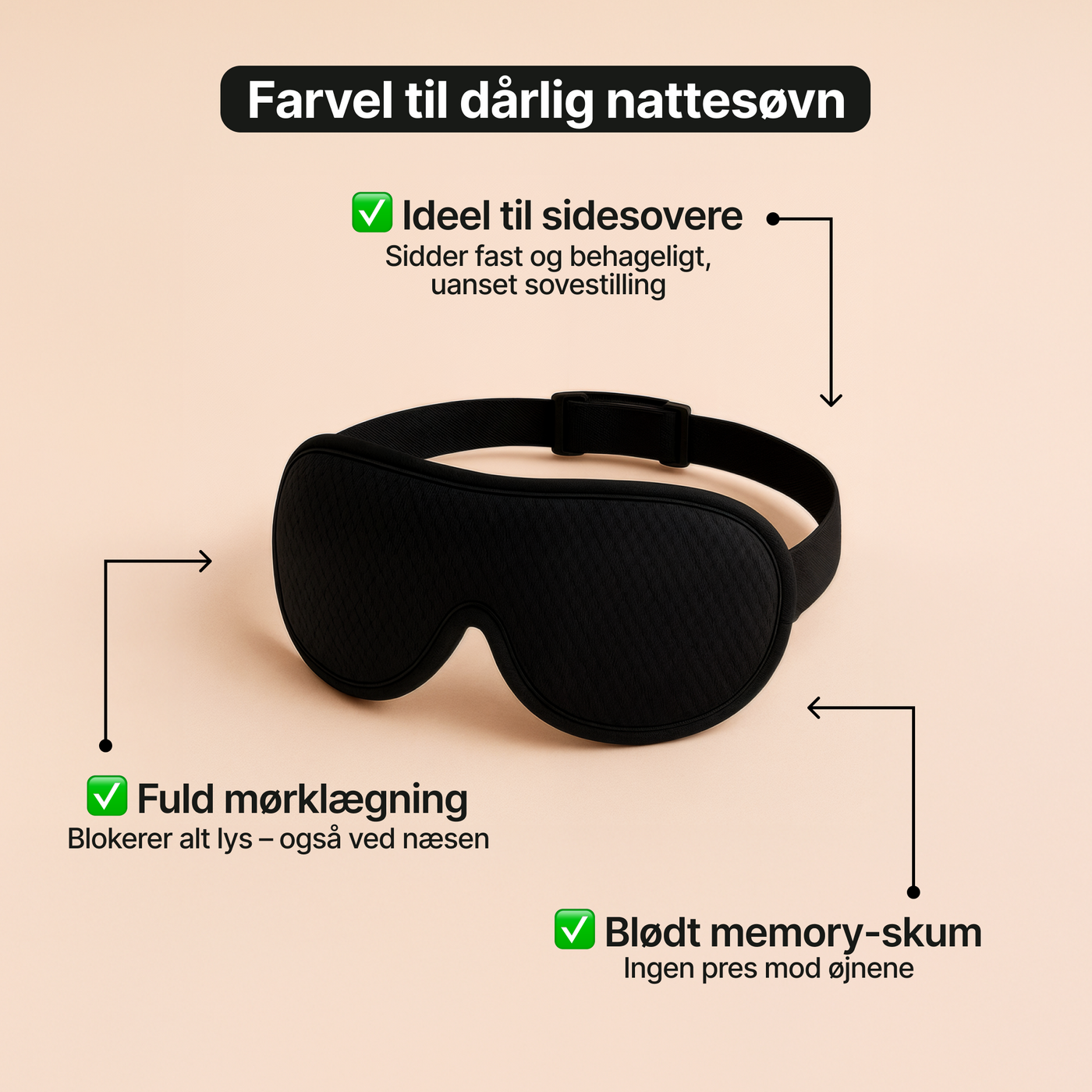 SleepMax – Sovemaske til mørklægning