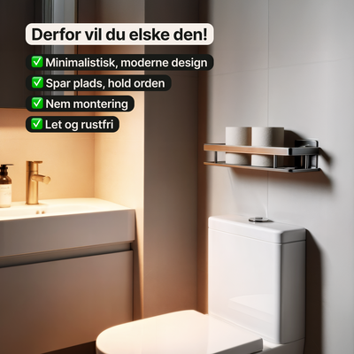 Badeværelsesorganisator i aluminium