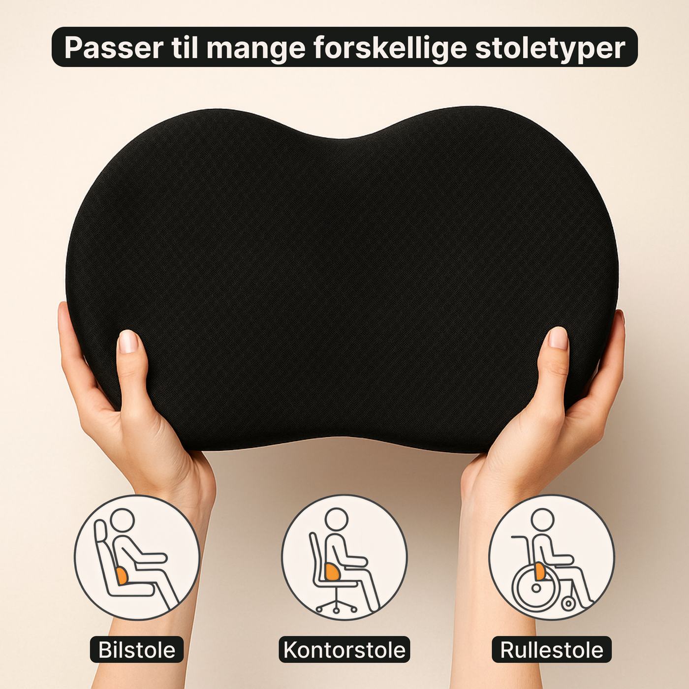 Memory foam sædehynde til bil
