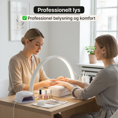Neglelampe – LED halvmåne bordlampe