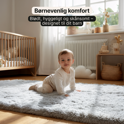 Luxuriøst Fluffy Tæppe - Blødt og skridsikkert til enhver indretning