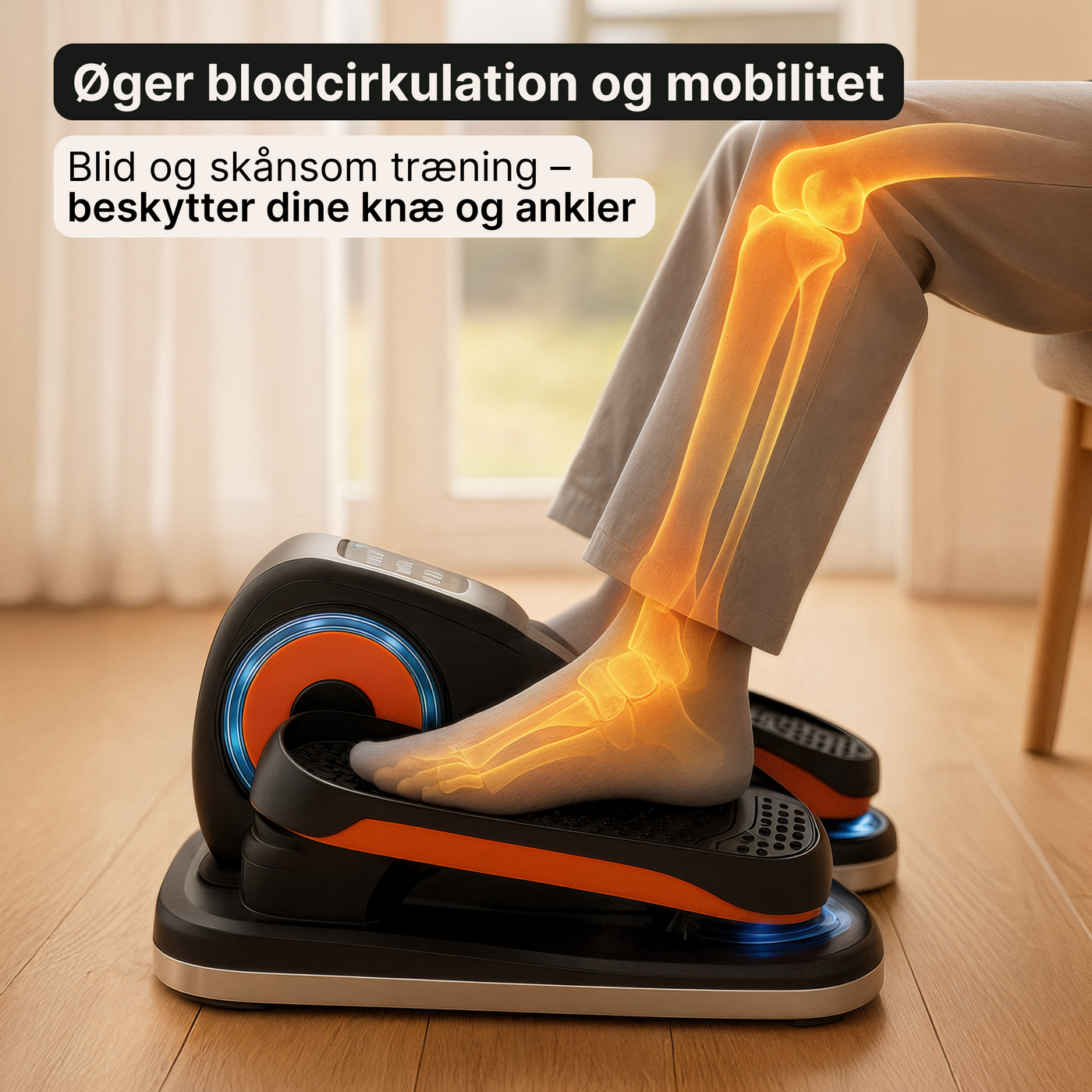 Elliptisk pedaltræner med fjernbetjening