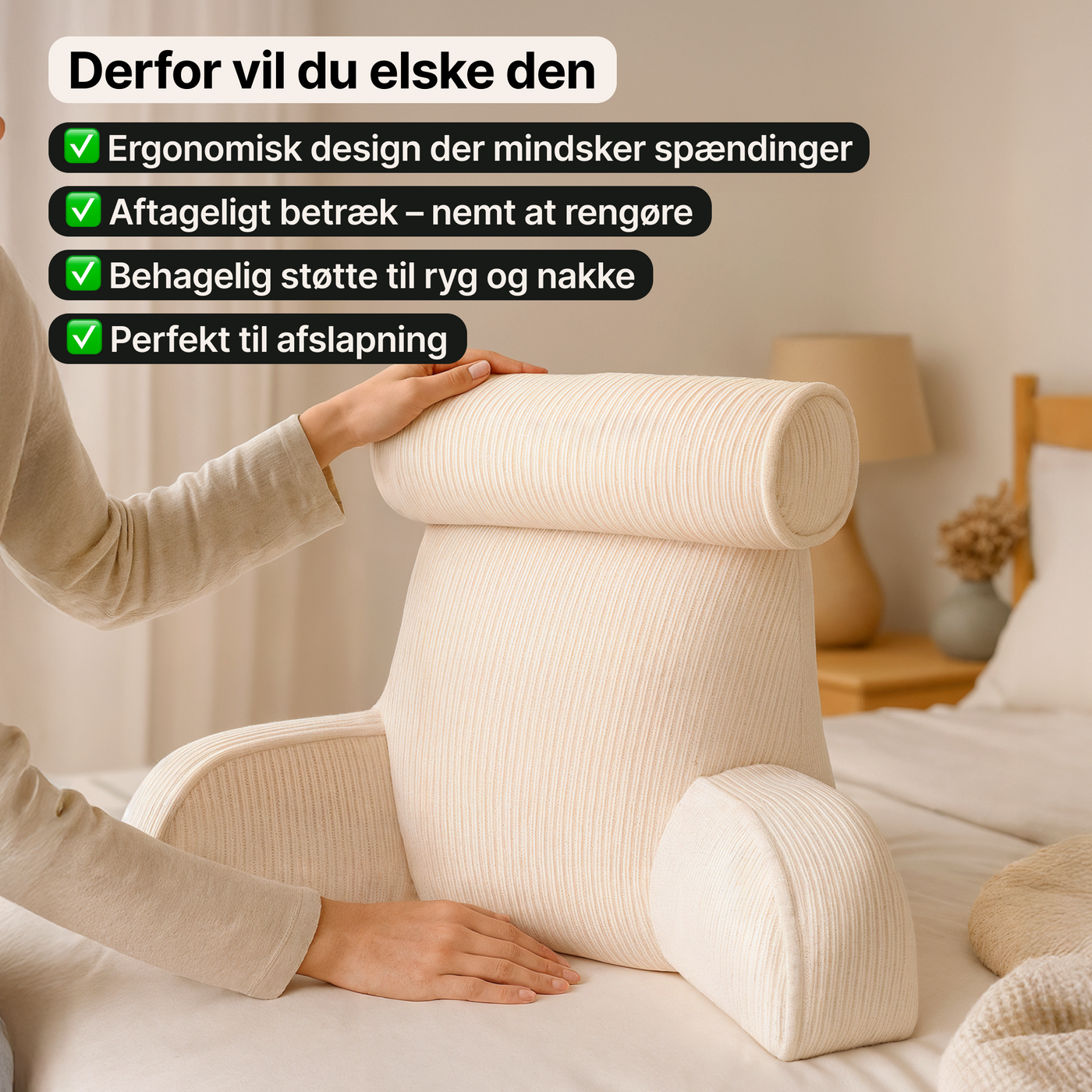Læsepude i minimalistisk design