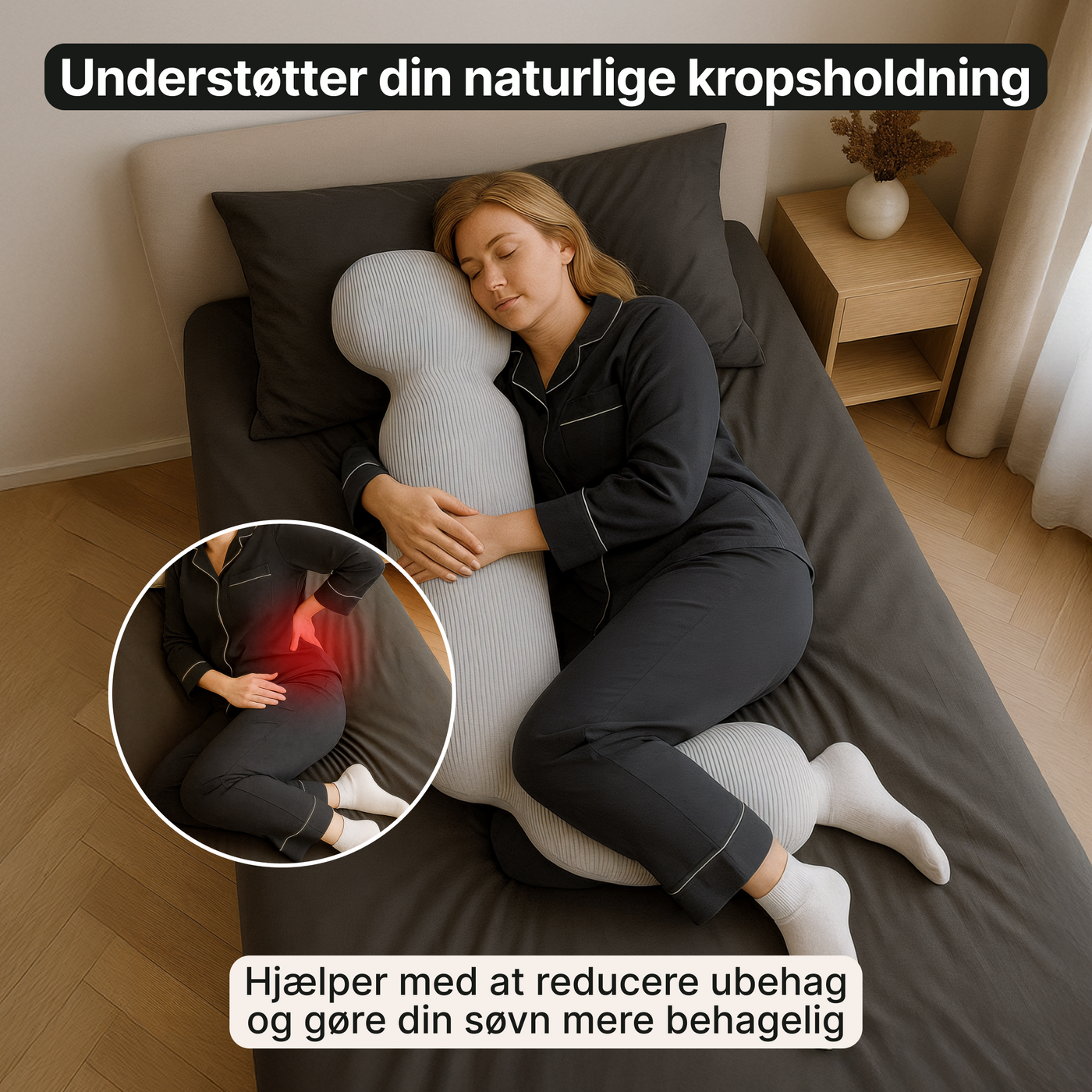 Ergopillow – Ergonomisk pude til sidesøvn