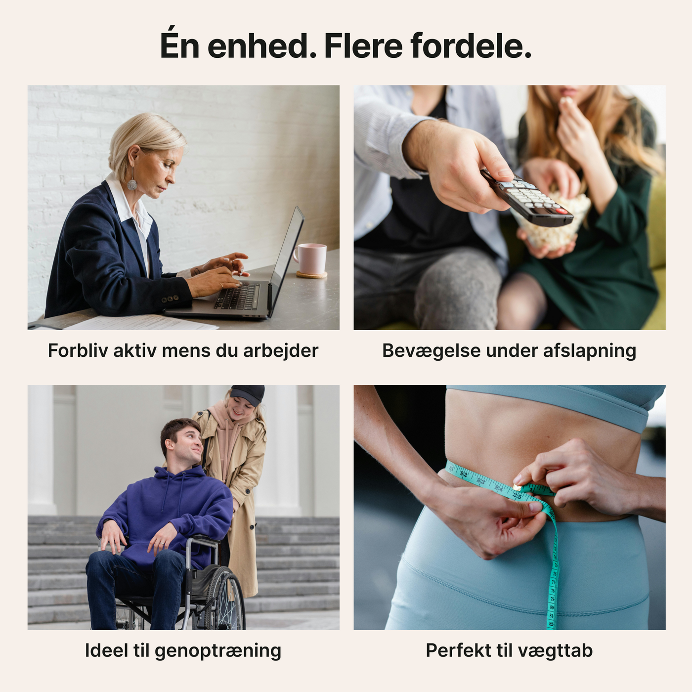 Elliptisk pedaltræner med fjernbetjening
