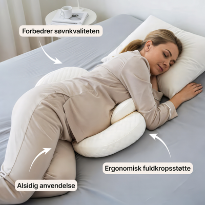Graviditetspude – Ergonomisk støtte til mave, ryg og hofter