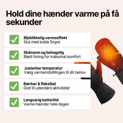 CozyGlove™  - Opvarmede handsker til vinter