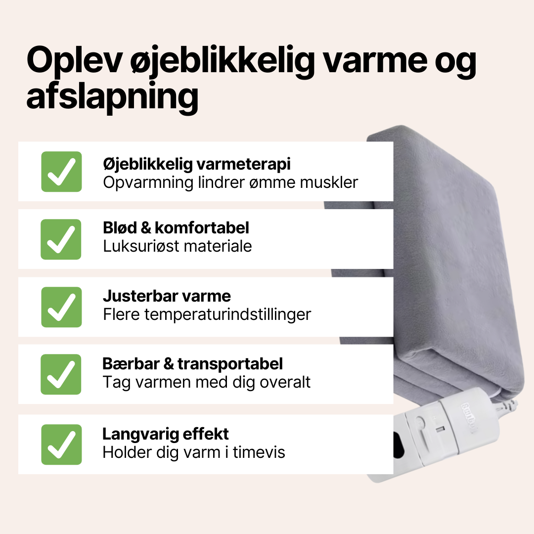 HeatZone™ – Smart Varme Tæppe med Dobbelt Temperaturkontrol - 2m x 1,8m