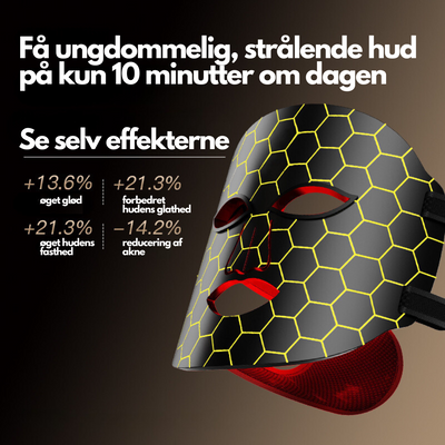 DermaBright™ Lysterapi maske der lysner, opstrammer og udglatter din hud