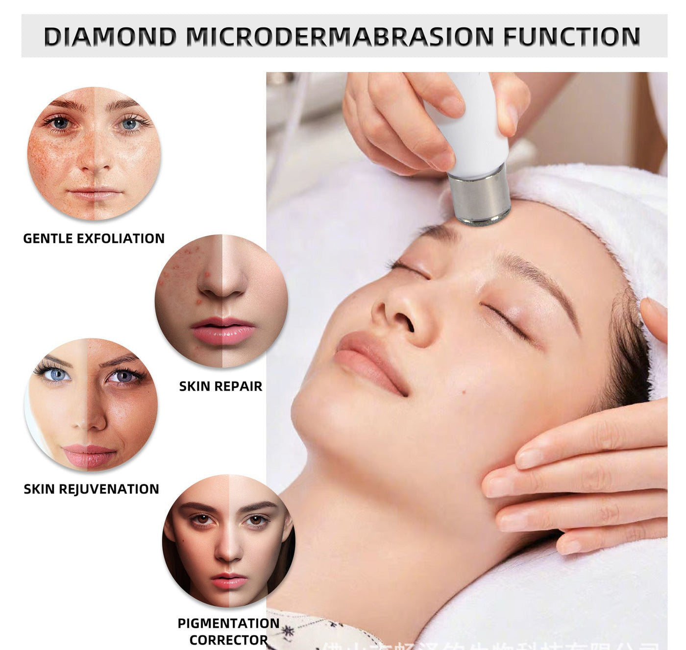 Tre-i-en diamant-mikroskulptur-mikrodermabrasionsmaskine, fjernelse af hudorme, acne-opfyldningsspray, multifunktionelt skønhedsinstrument