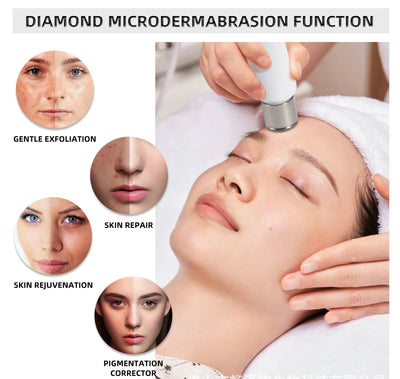 Tre-i-en diamant-mikroskulptur-mikrodermabrasionsmaskine, fjernelse af hudorme, acne-opfyldningsspray, multifunktionelt skønhedsinstrument