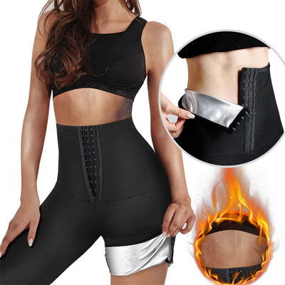 Maveformende bukser høj talje knappet hofte-løftende svedbukser yoga-sportsbukser leggings
