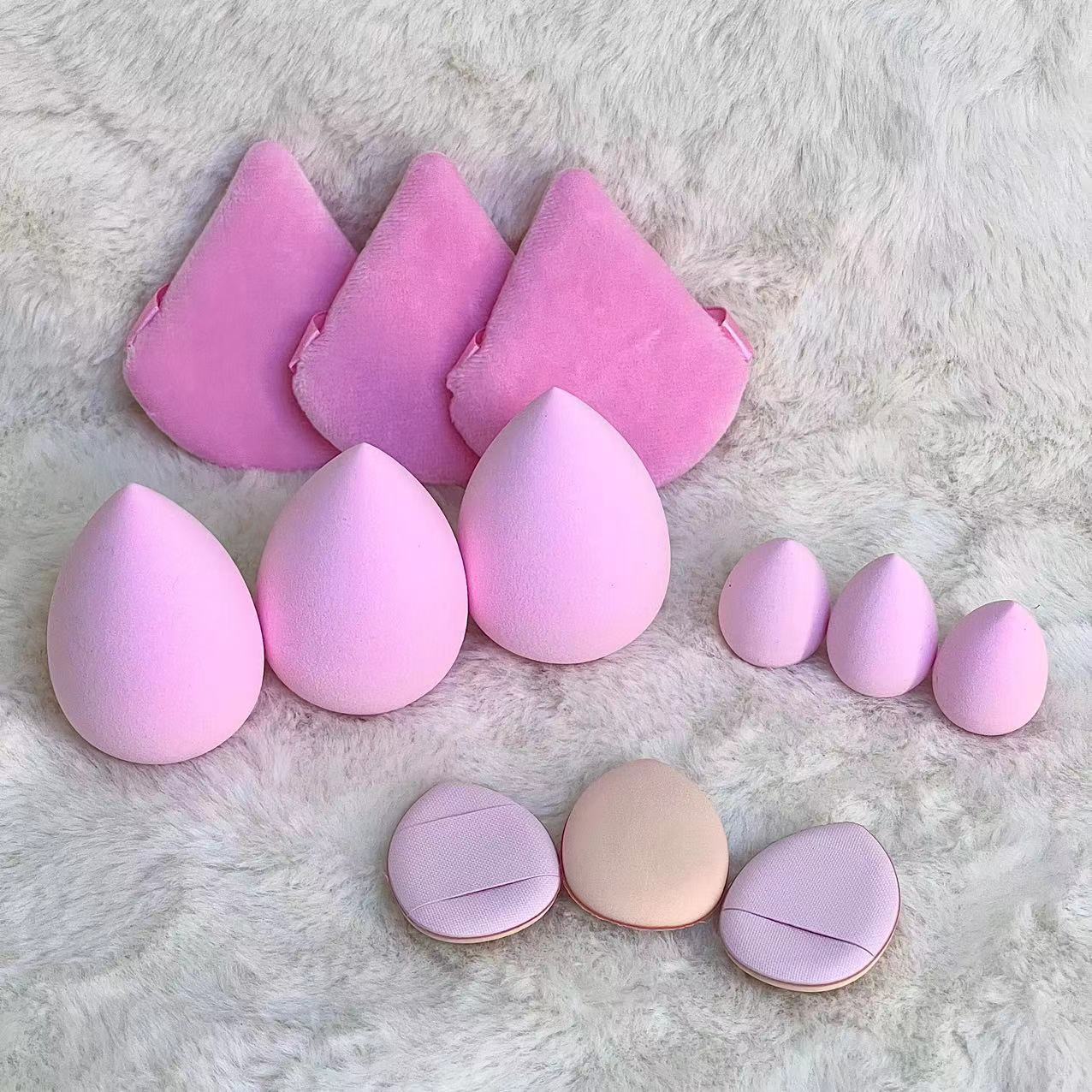 Makeup æg sæt flydende flaske pudder puff sæt dråbeformet græskar skrå pudder puff makeup æg makeup æg.