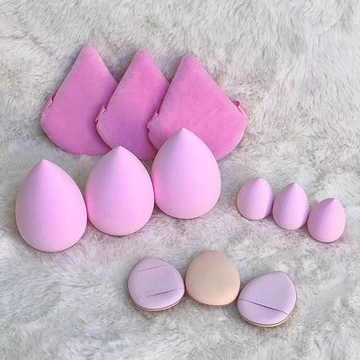 Makeup æg sæt flydende flaske pudder puff sæt dråbeformet græskar skrå pudder puff makeup æg makeup æg.