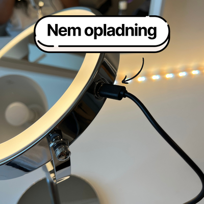 LumiGlow Pro Intelligent makeupspejl med justerbart LED-lys og 10x forstørrelse