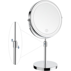 LumiGlow Pro Intelligent makeupspejl med justerbart LED-lys og 10x forstørrelse