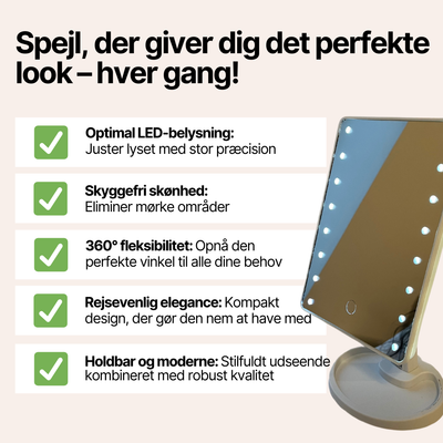 BrillianceBeam Makeup Spejl med LED Lys