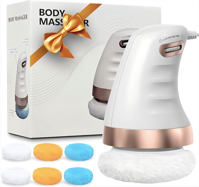 Cellulite-massageapparat Body Sculpting Machine Elektrisk håndholdt kropsmassageapparat med 6 vaskbare massagepuder