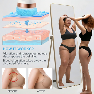 Cellulite-massageapparat Body Sculpting Machine Elektrisk håndholdt kropsmassageapparat med 6 vaskbare massagepuder