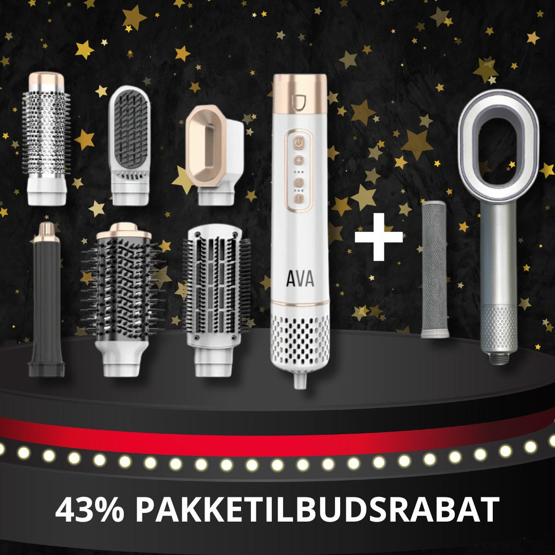 AirStyler Max Hårtørrer + PureNordic Brusehoved (PAKKETILBUD)