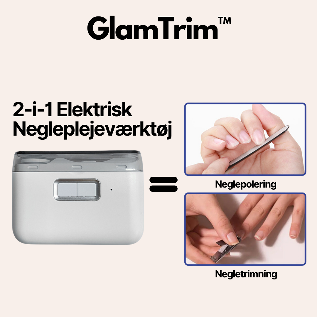 GlamTrim™ Elektrisk negletrimmer - Få perfekt plejede negle med sikker skånsom trimning