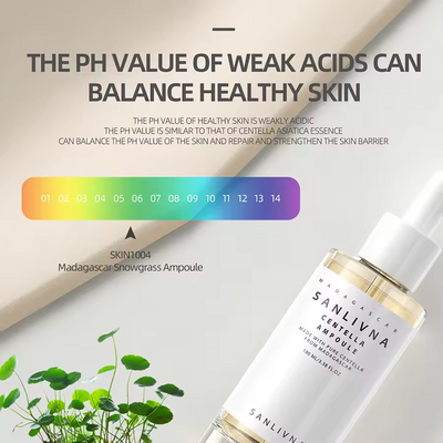 Madagascar Centella Asiatica Ampul Ansigtsserum, Fugtgivende, Opstrammende og Perfekt til Sensitiv og Acne-udsat Hud – Koreansk Glas Hud.