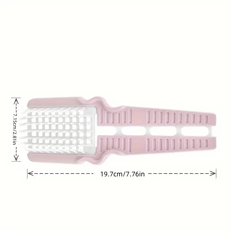 Foldbar våd/tør hårstylingskam - ergonomisk håndtag, blid udfiltring og hovedbundsmassage, velegnet til alle hårtyper Letvægts plastik frisureredskab, forbedrer volumen og top, forhindrer spaltede ender