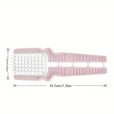 Foldbar våd/tør hårstylingskam - ergonomisk håndtag, blid udfiltring og hovedbundsmassage, velegnet til alle hårtyper Letvægts plastik frisureredskab, forbedrer volumen og top, forhindrer spaltede ender