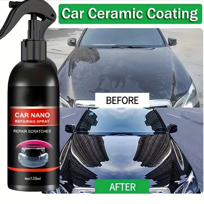 Ultimat Nano Keramisk Behandling Spray - Ultimativ Bilmaling Beskyttelse & Hydrofob Glasbehandling, Keramisk Behandling Til Biler, Vandtæt