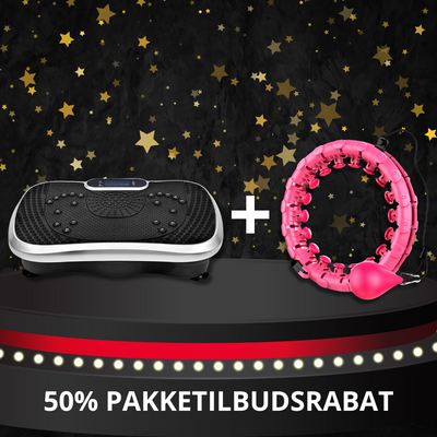 Vibrationstræner + Justerbar hulahopring med vægt (PAKKETILBUD)