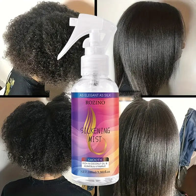 100 Ml Hårglatt Spray, En Must-Have Til Kvinder, Giver Blødt Dybdt Næringsgivende, Tilbyder Dybdt Pleje Som En Hårmaske, En Flaske Spray Lader Dig Nyde I Silkefølende Hår, En Essentiel Gave Til Ferie