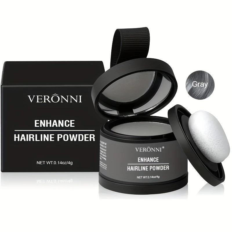Hairline Shadow Powder, pletfri, skjuler øjeblikkeligt hårgrænse og hårrødder, vandtæt hårlinjepudderfiller til et naturligt look, med plantesqualane.