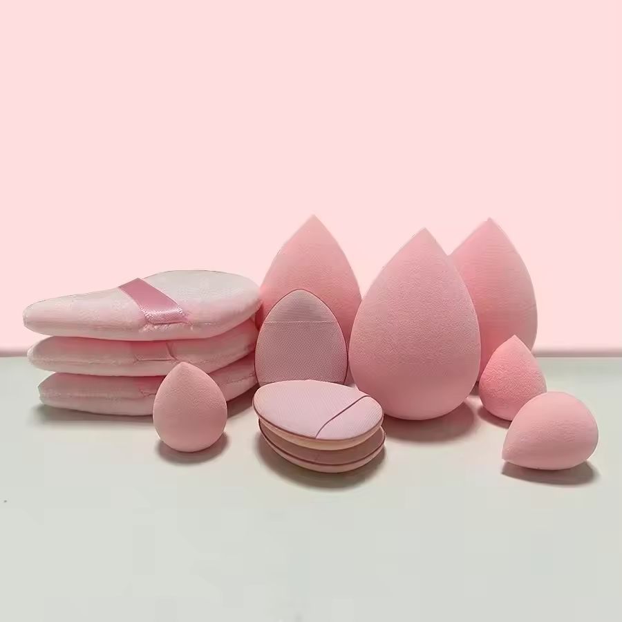 Makeup æg sæt flydende flaske pudder puff sæt dråbeformet græskar skrå pudder puff makeup æg makeup æg.