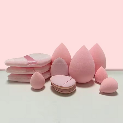 Makeup æg sæt flydende flaske pudder puff sæt dråbeformet græskar skrå pudder puff makeup æg makeup æg.