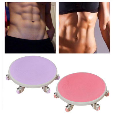 Abdominalhjul med seks hjul – glidedisk til hjemmetræning, lydløs mavemuskeltræner, udstyr til mavetræning og fitness.