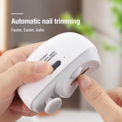 Elektrisk negleklipper Automatisk manicure trimmer med lys Voksen baby fingernegl tå saks pedicure polering negle cutter