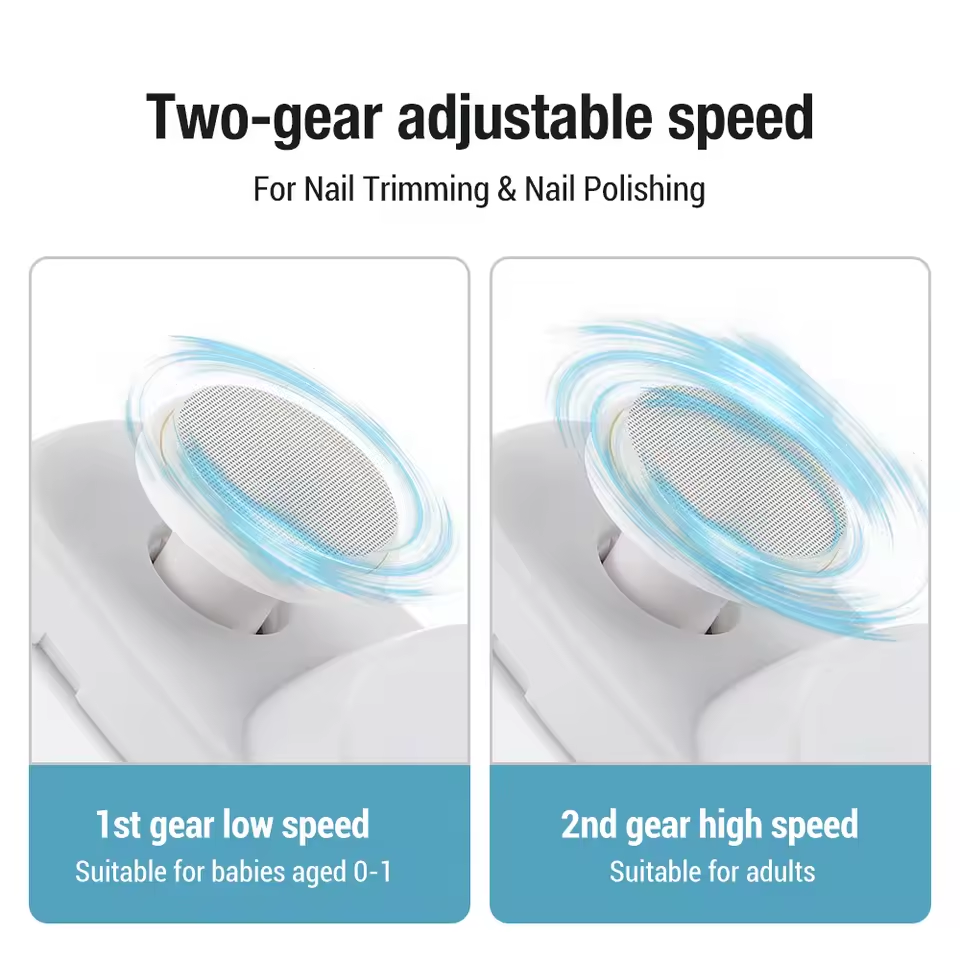 Elektrisk negleklipper Automatisk manicure trimmer med lys Voksen baby fingernegl tå saks pedicure polering negle cutter