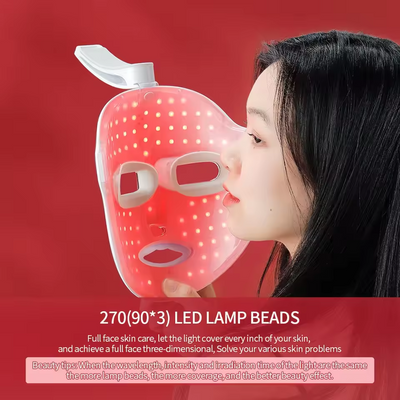 Skønhedsmaske hjemmefotonforyngelsesinstrument farverig LED-lysmaske importeret skønhedsinstrumentproducent engros