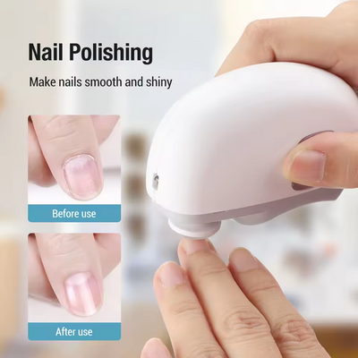 Elektrisk negleklipper Automatisk manicure trimmer med lys Voksen baby fingernegl tå saks pedicure polering negle cutter