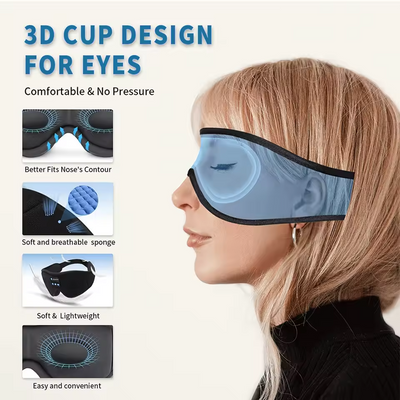 3D Musik Søvn Øjenmaske Bluetooth Øjenmaske Komfortabel Musik Øjenmaske Musik Bluetooth Høreværn