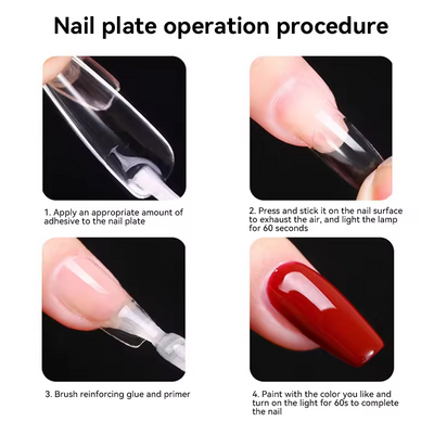 550 stk. Bløde Gel Negletipper Medium Kort Mandel Kiste Fuld Dækning Mat Forlængelsesværktøj Akryltryk-på Negle DIY Manicure Dekoration