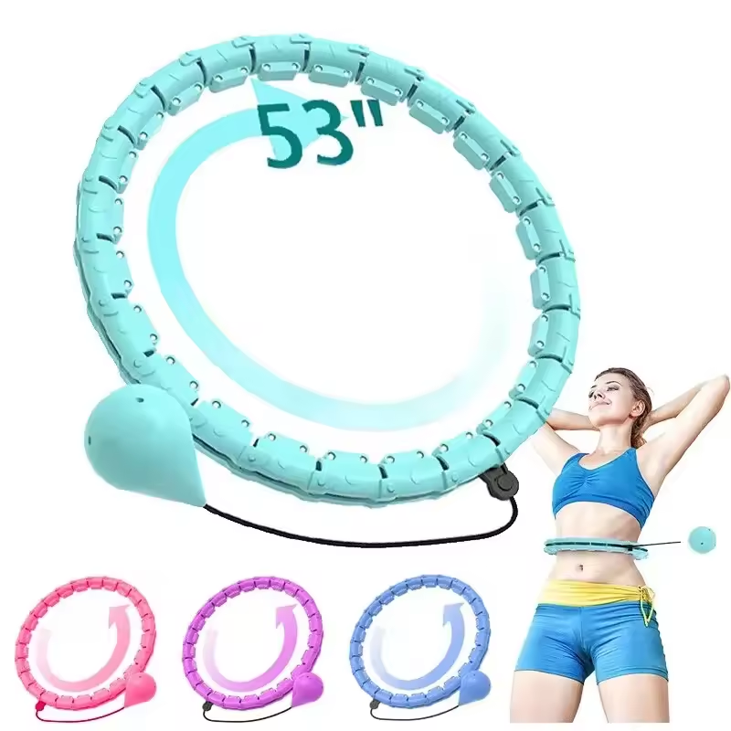 24-sektions smart sportshoop – Justerbar slanketalje-massager, træningsring, fitnessudstyr til taljen, nemt vægttab, specielt designet til at slanke maven