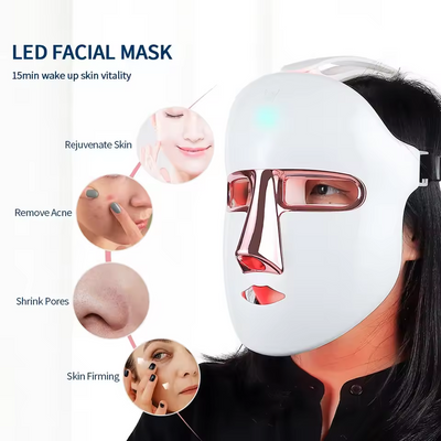 Skønhedsmaske hjemmefotonforyngelsesinstrument farverig LED-lysmaske importeret skønhedsinstrumentproducent engros