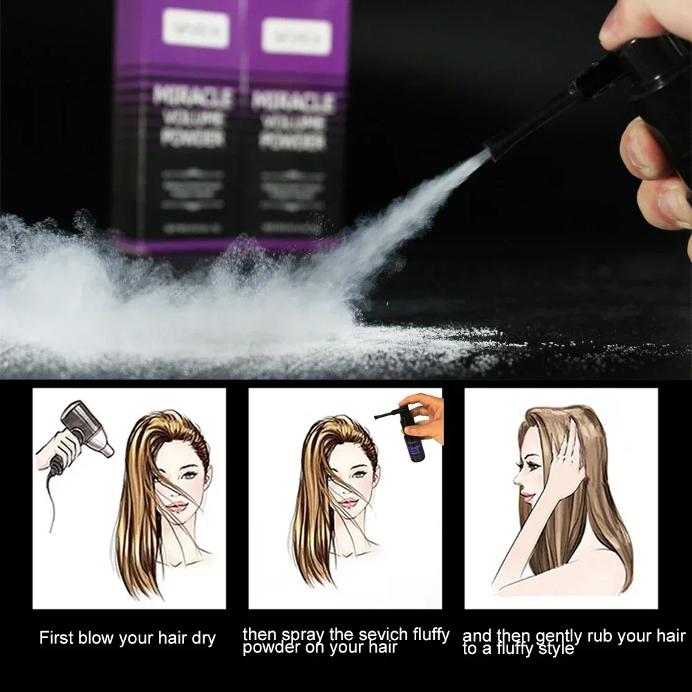 Fluffy Shaping Fluffy Hårpudder 360° Roterende Spray – Volumengivende Pudder til Håret uden Hårvask, Perfekt til Pandehår, Praktisk og Effektiv mod Fedtet Hovedbund – Styling- og Fikseringspudder