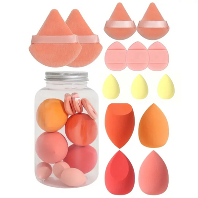 Makeup æg sæt flydende flaske pudder puff sæt dråbeformet græskar skrå pudder puff makeup æg makeup æg.