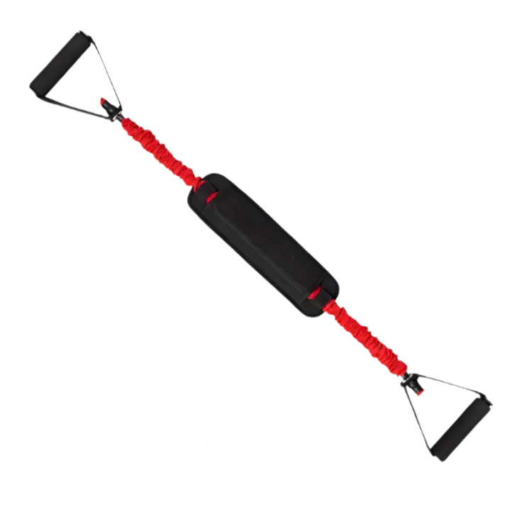 Nakkebøjle med bredere og tykkere polstring - holdbart, komfortabelt og ergonomisk design til målrettet strækning af nakken og smertelindring - kun håndvask, nakkebøjle, sikre håndtag