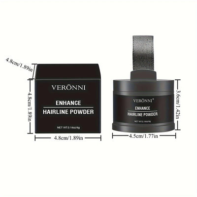 Hairline Shadow Powder, pletfri, skjuler øjeblikkeligt hårgrænse og hårrødder, vandtæt hårlinjepudderfiller til et naturligt look, med plantesqualane.
